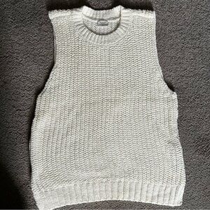 Abercrombie Cream Knit Sleeveless Sweater